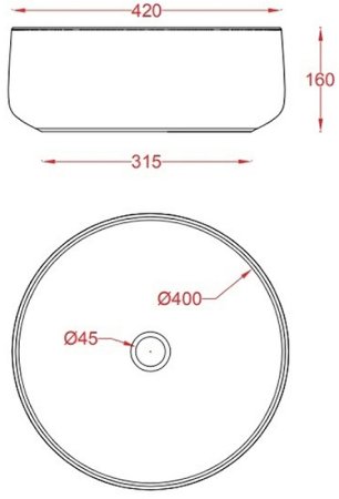 Раковина-чаша Artceram Cognac 42 COL001 42 00 Petrolio 