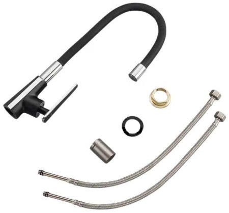 Смеситель для кухни Frap H57 F4457 Черный матовый Хром 