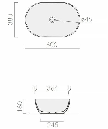 Раковина-чаша Galassia Dream 60 7308SA Саббия 