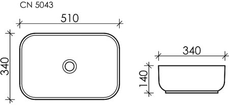 Раковина-чаша Ceramicanova Element 51 CN5043 Белая 