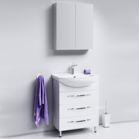 Тумба под раковину Aqwella Аллегро 65 Agr.01.06/3 Белая 