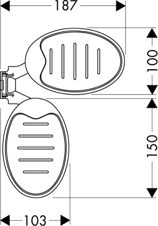 Мыльница Hansgrohe Raindance Cassetta 28698000 для душевого гарнитура 
