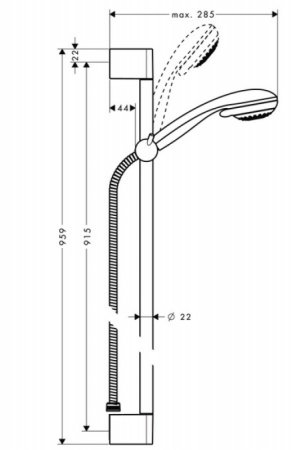 Душевой гарнитур Hansgrohe Crometta 27762000 Хром 