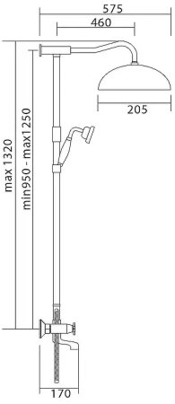 Душевая система Veragio Agatha VR.AGA-9945.BR Бронза 