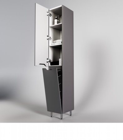 Колонна универсальная "Марелла L" с корзиной, Люкс антискрейтч серый, PLUS 