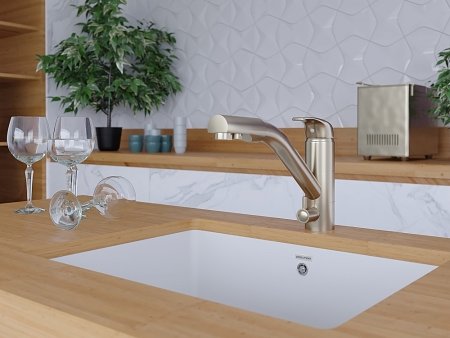 Смеситель Paulmark Hessen He213017-NI для кухонной мойки, никель 