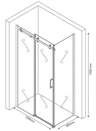 Душевой уголок Berges Gelios 120х80 061001 профиль Хром стекло прозрачное 