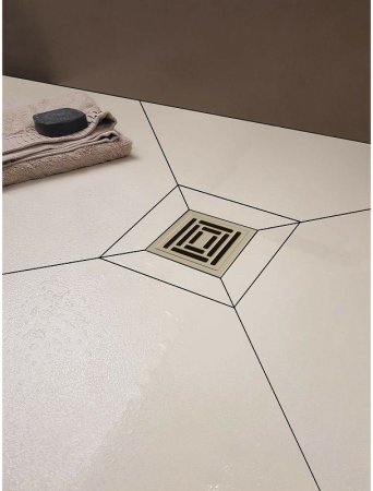 Душевой трап Berges Platz Uno 100x100 090169 с решеткой Хром матовый 