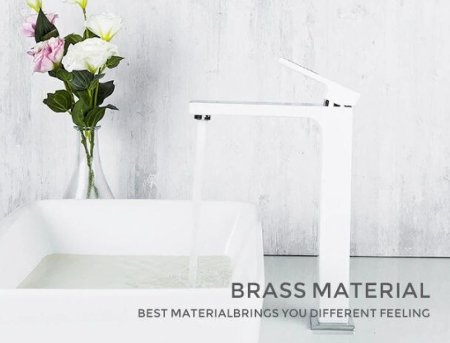 Смеситель для раковины Gappo G17-8 G1017-2 Белый Хром 