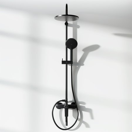 Душевая система Damixa Jupiter 977740300 Черная матовая 