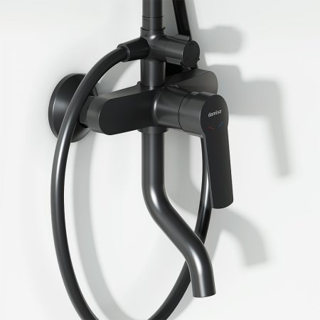 Душевая система Damixa Jupiter 977740300 Черная матовая 