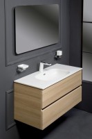 Тумба без раковины Armadi Art Vallessi 100*46 см LIGHT OAK матовый 2 полки 837-100-L