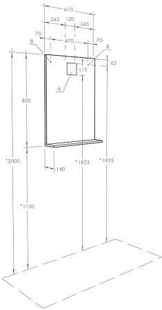 Зеркало Aquaton Терра 61 1A247302TEDY0 с подсветкой Дуб кантри 