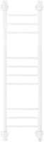 Полотенцесушитель электрический узкий Energy Ergo2 P 1050x300 белый матовый, форма лесенка прямая, скрытое/наружное подключение, 1050мм x 334мм
