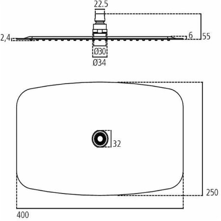 Верхний душ Ideal Standard Ideal Rain Luxe B0391MY Хром 