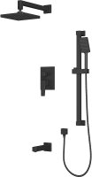 Душевая система Rush Thira TR3635-60Black Черная матовая