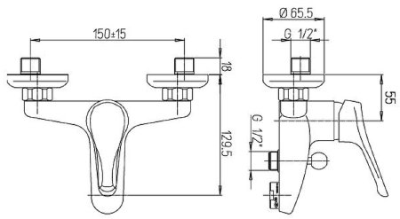 Смеситель для ванны Paini Bios 05CR111LMKM Хром 