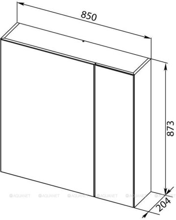 Зеркало-шкаф Aquanet Йорк 85 белый 