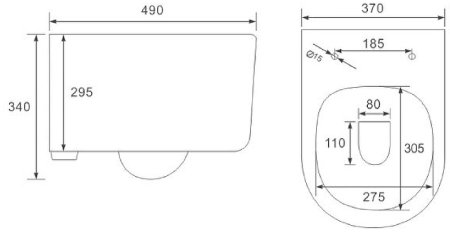 Унитаз Vincea Evo Rimless VT1-34S подвесной с сиденьем Микролифт 
