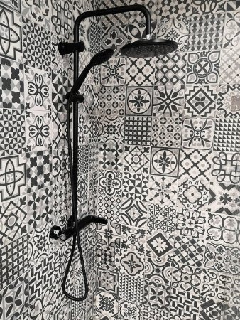 Душевая система Rav Slezak Tigris TG182.5/3CMATC Черный матовый Хром 