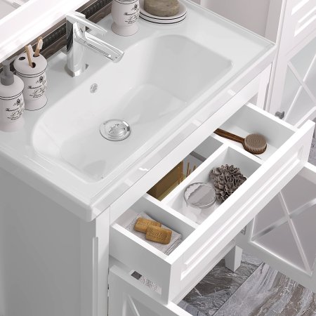 Тумба под раковину Opadiris Палермо 80 00-00002353 Белая матовая 