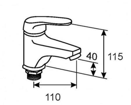 Cмеситель для раковины HANSEN H10022 Хром 