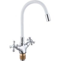 Смеситель для кухни с гибким изливом ViEiR V210122-F Хром/Белый
