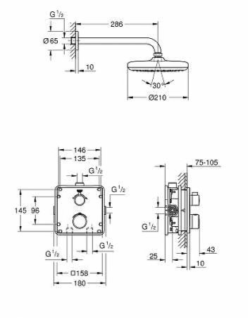 Душевая система Grohe Grohtherm 34728000 с термостатом Хром 