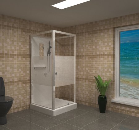 Душевая кабина RGW Andaman OLB-207 90 см, профиль хром 