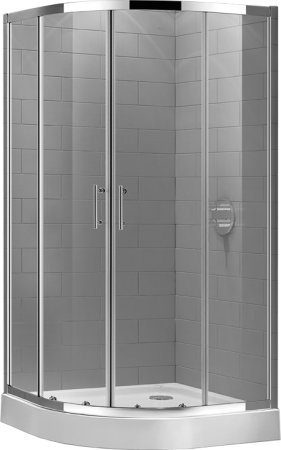 Душевой уголок Cezares ECO-O-R-2-100-C-Cr стекло прозрачное 