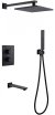 Душевая система Abber Insel AF8050B с термостатом Черная матовая 