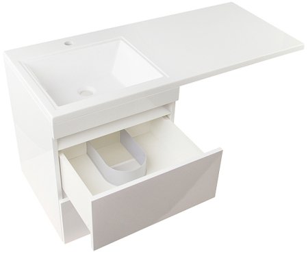 Тумба под раковину Style Line Даллас 115 СС-00000651 подвесная Белый глянец 