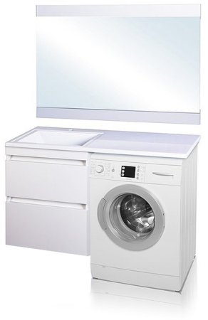 Тумба под раковину Style Line Даллас 115 СС-00000651 подвесная Белый глянец 