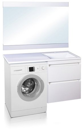 Тумба под раковину Style Line Даллас 115 СС-00000651 подвесная Белый глянец 