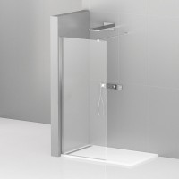 Душевая перегородка Cezares Liberta-L-1-80-120-C-Cr стекло прозрачное, кронштейн 120 см