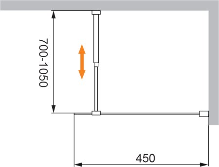 Душевая перегородка Cezares Liberta-L-1-70-C-Cr 