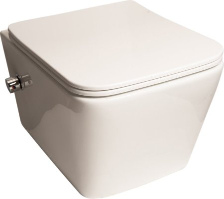 Унитаз подвесной SantiLine SL-5004SM-BD безободковый, с микролифтом 