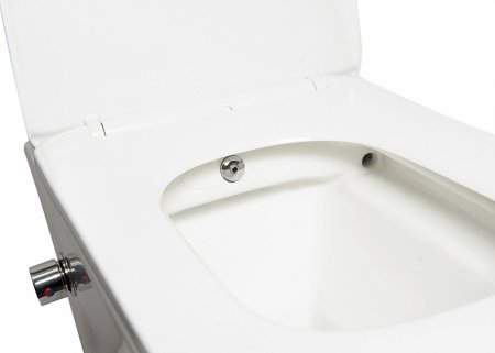 Унитаз подвесной SantiLine SL-5004SM-BD безободковый, с микролифтом 