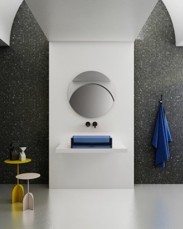 Раковина-чаша Abber Kristall 60 AT2803Saphir Синяя 