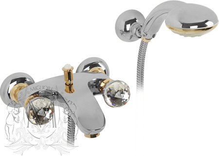 Смеситель Migliore Korona Swarovski ML.KRN-4702 CrDo для ванны с душем 