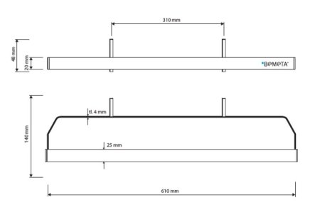 Полотенцедержатель Bemeta Rawell 101204164 на радиатор, белый 