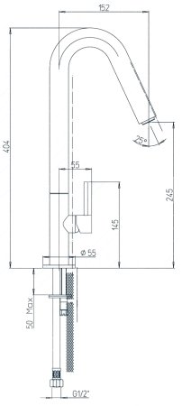 Смеситель для кухни Paini Cox 78CR572USLMKM Хром 