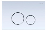 Кнопка смыва Акватек KDI-0000015 белая глянцевая, ободок хром