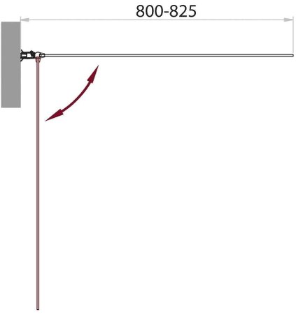 Шторка на ванну BelBagno Sela 80 SELA-V-1-80/140-C-Cr профиль Хром стекло прозрачное 