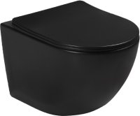Унитаз подвесной SantiLine SL-5018MB безободковый, черный матовый Унитаз подвесной SantiLine SL-5018MB безободковый, черный матовый