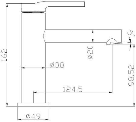 Смеситель для раковины BelBagno Etna ETN-LVM-IN Сатин 