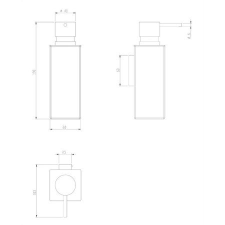 Дозатор Omnires Uni UN10720/KCR для жидкого мыла, хром 