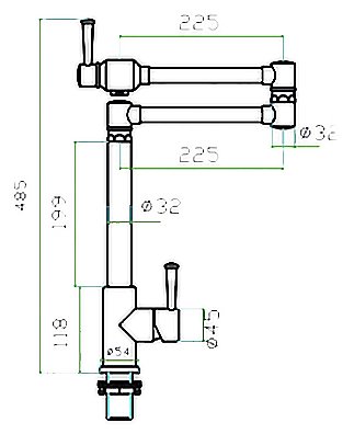 Смеситель Zorg Inox Actis для кухонной мойки 