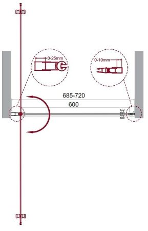 Душевая дверь BelBagno Etna 70 ETNA-B-1-70-C-Cr-90 профиль Хром стекло прозрачное 