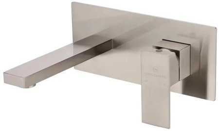 Смеситель для раковины встраиваемый Grocenberg GB588NK, никель 